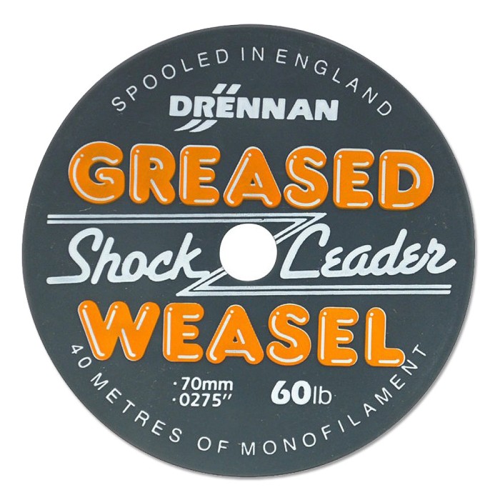 Drennan Greased Weasel Shock Fishing Leader Orange 1