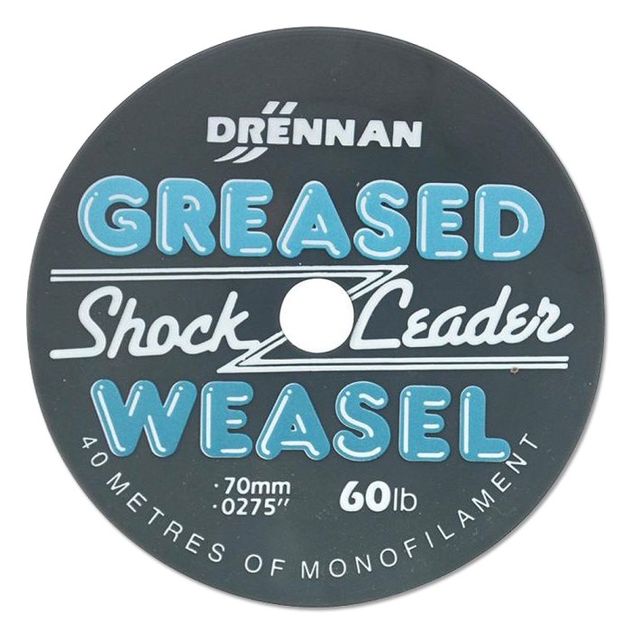 Drennan Greased Weasel Shock Fishing Leader Clear