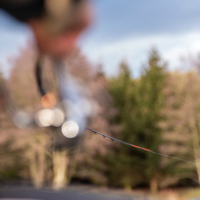 Drennan Vertex 10ft Method Feeder Fishing Rod Close Up Tip In Use