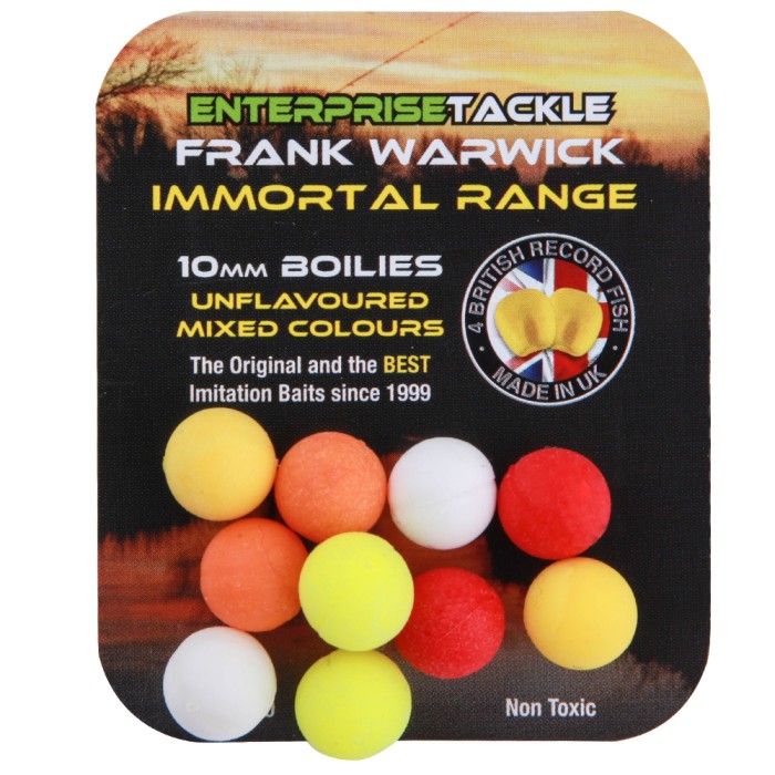 Enterprise Tackle Unflavoured 10mm Mixed Colour Boilies