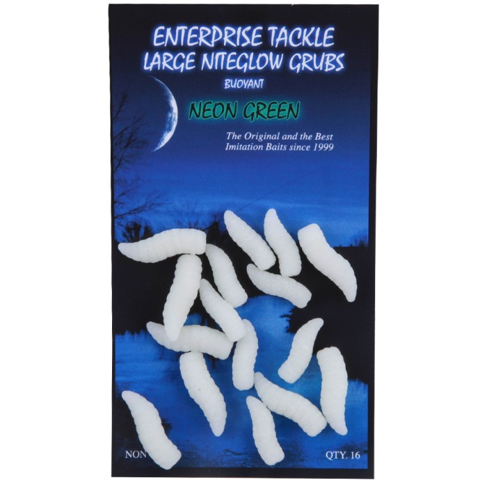 Enterprise Tackle Large Niteglow Grubs Neon Green