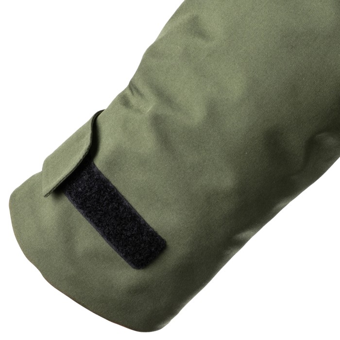 Fortis Marine Fishing Jacket Olive Close Up Cuff