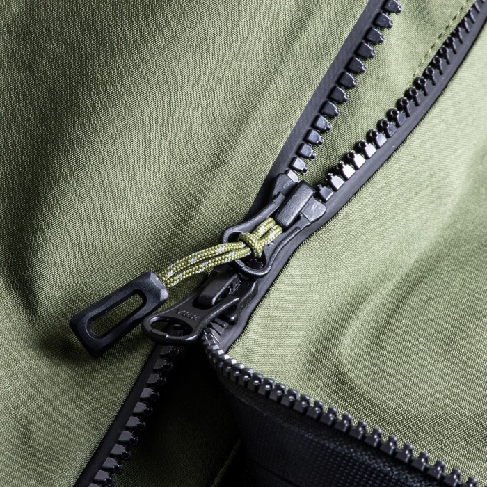 Fortis Marine Fishing Jacket Olive Close Up Zip 2