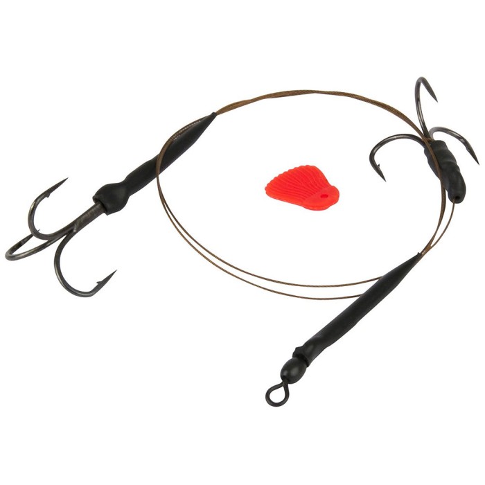 Fox Rage Predator Twin Barbed Treble Fishing Trace