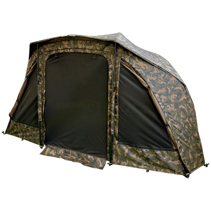 Fox Supa Brolly MK2 60in System Camo Mozzie Windows and Door