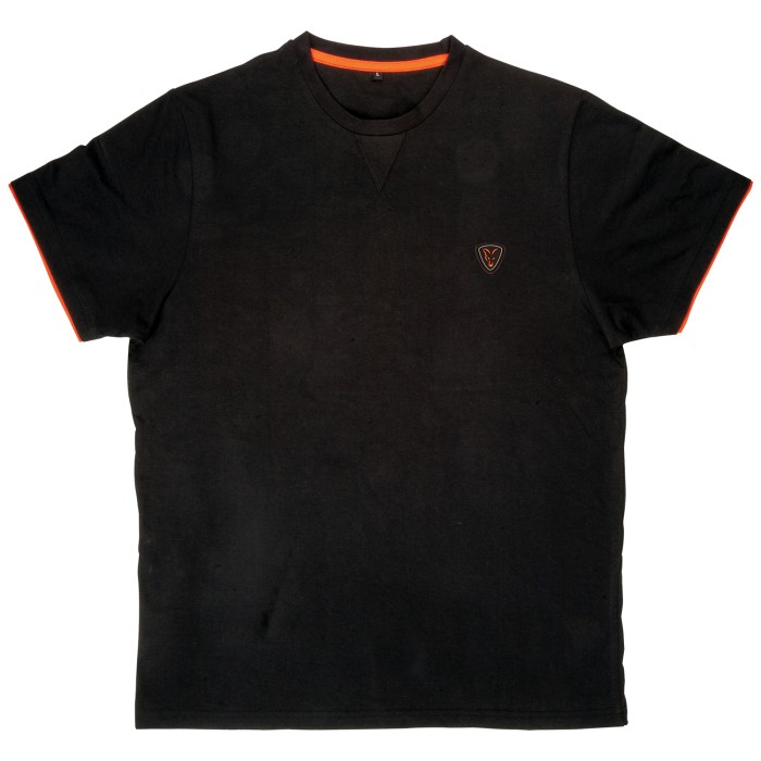 Fox Black/Orange Cotton T-Shirt
