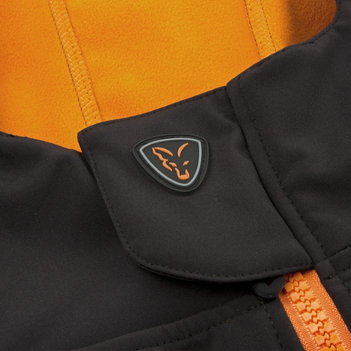 Fox Black/Orange Softshell Jacket Close Up 4