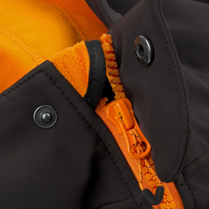 Fox Black/Orange Softshell Jacket Close Up 5
