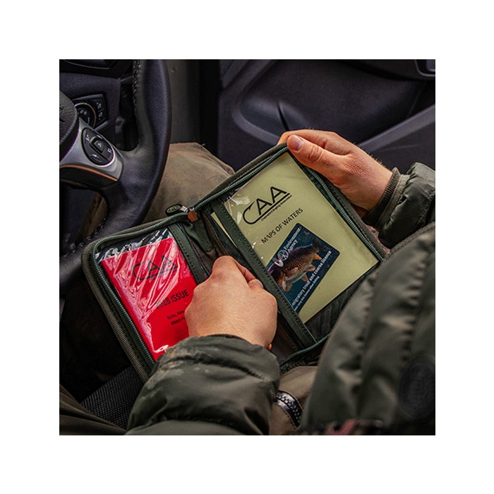 Fox Camolite Licence Fishing Wallet In Use