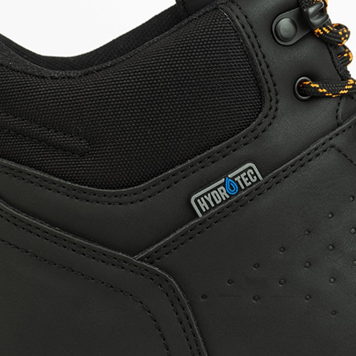 Fox Collection Black & Orange Mid Boots Close Up 2