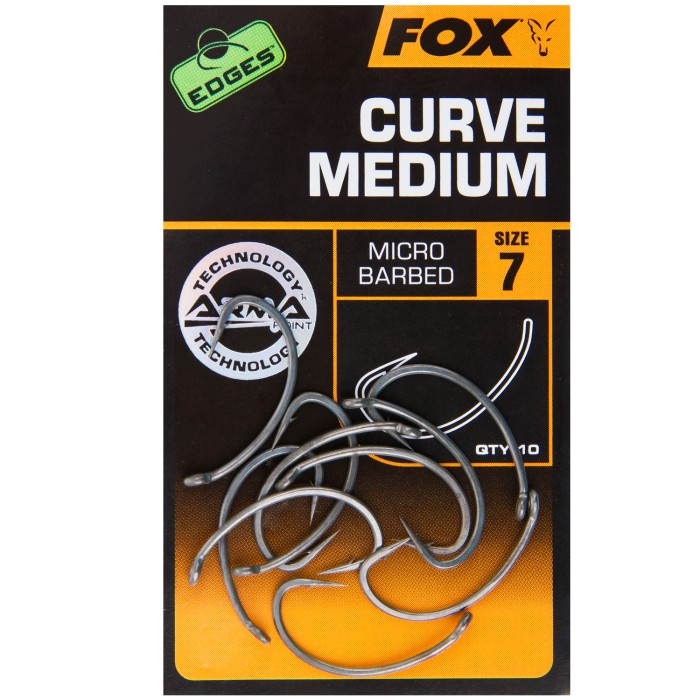 Fox Edges Curve Shank Medium Fishing Hook Packaging