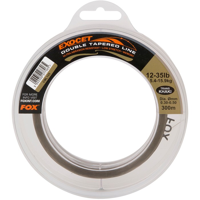 Fox Exocet Double Tapered Trans Khaki Line 12lb-35lb