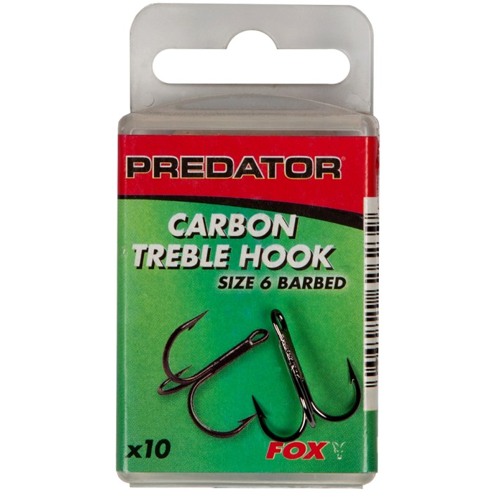 Fox Predator Carbon Treble Hooks 6 Barbed