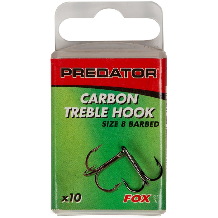 Fox Predator Carbon Treble Hooks 8 Barbed