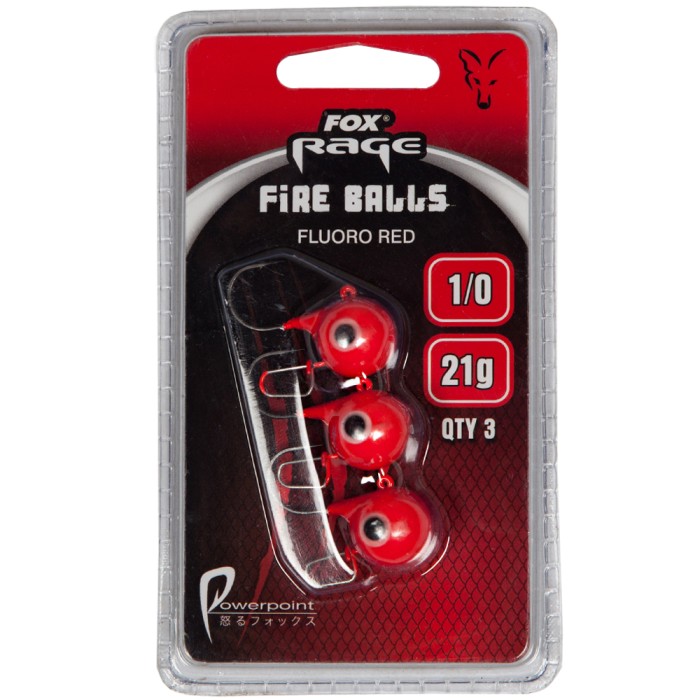 Fox Rage Fire Balls Fluro Red