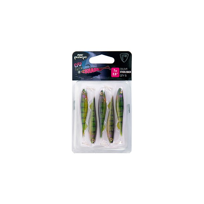 Fox Rage Slick Shad Ultra UV Lures 7cm Stickleback