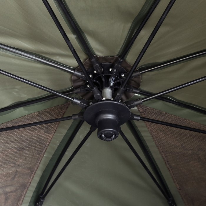 Fox Ultra 60 Khaki Brolly inside Close Up