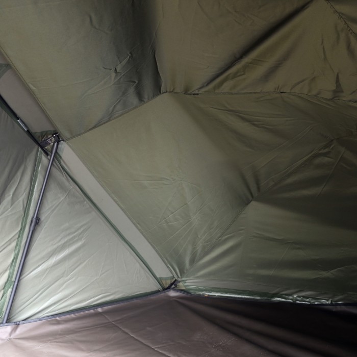 Fox Ultra 60 Khaki Fishing Brolly System System Close Up of Hydrostatic Head