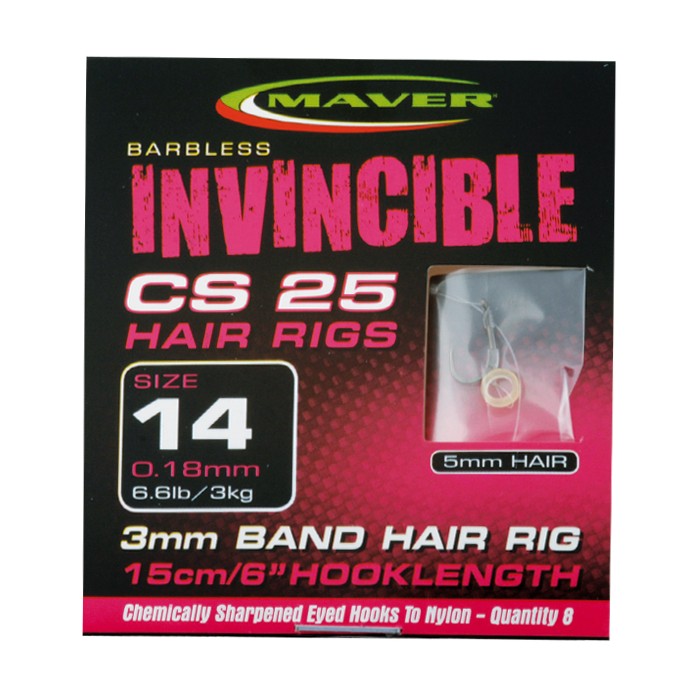 Maver Invincible CS25 Banded Hair Rigs Packet