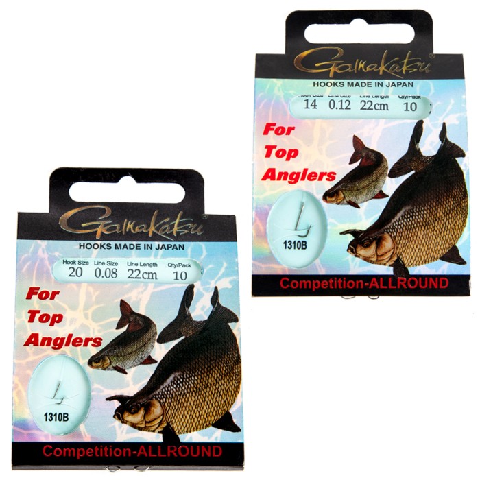 Gamakatsu Competition All Round Hooks to Nylon