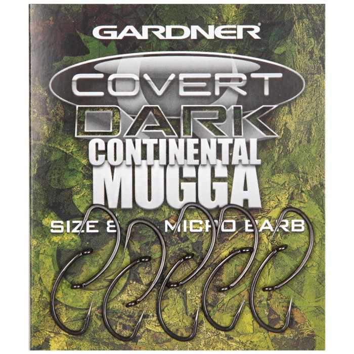 Gardner Covert Dark Continental-Mugga Hooks Barbed