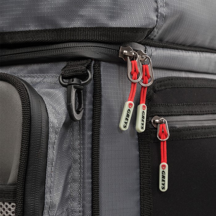 Greys Boat Fishing Bag Close Up Zips