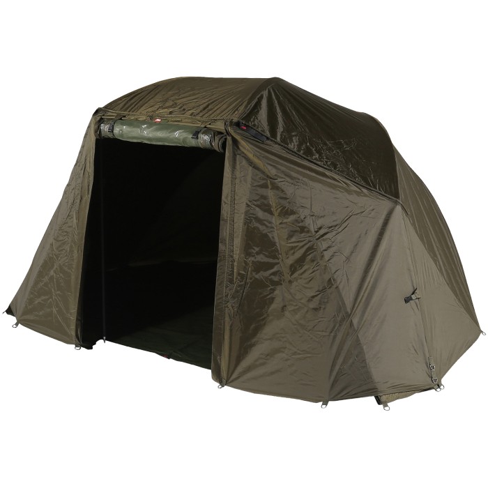 JRC Defender 60" Oval Fishing Brolly Overwrap Door Open