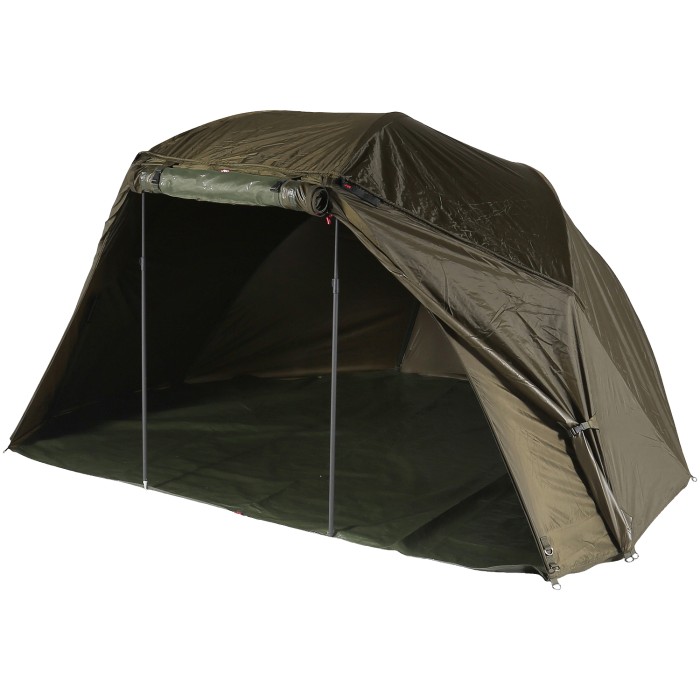 JRC Defender 60" Oval Fishing Brolly Overwrap Front Open