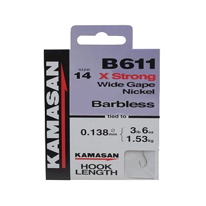 Kamasan B911 F1 Barbless Spade End Fishing Hooks – Coarse Fishing, Freshwater/Saltwater