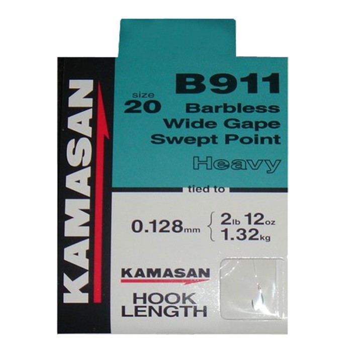 Kamasan B911 Heavy Fishing Hooks to Nylon Size 20