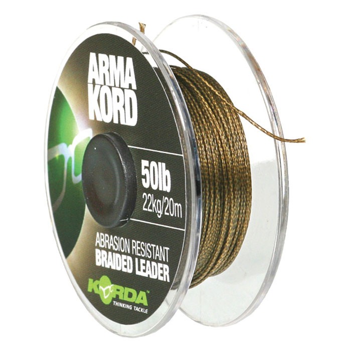 thumbnail image 2 of Korda Arma Korda Sinking Braid 50lb Shockleader Catfish Hooklink 2 of 3