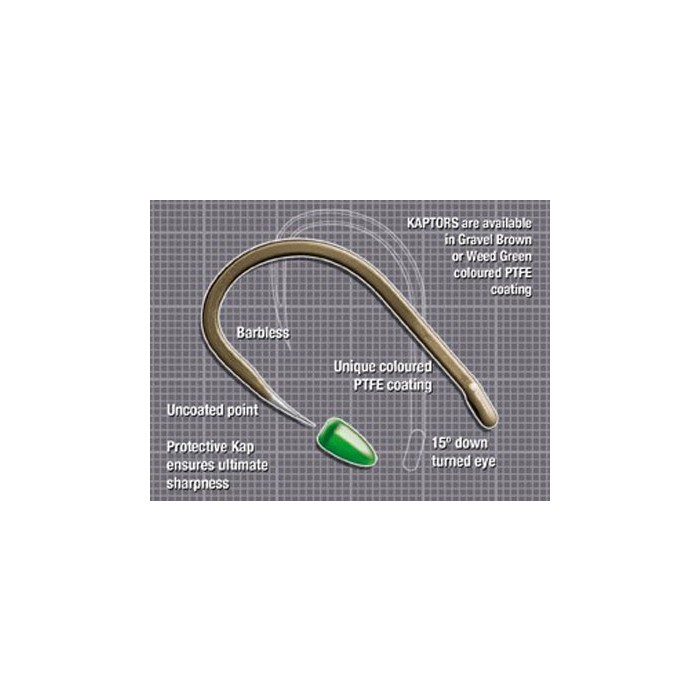 Korda Kaptor Wide Gape Weed Barbed Hooks 5
