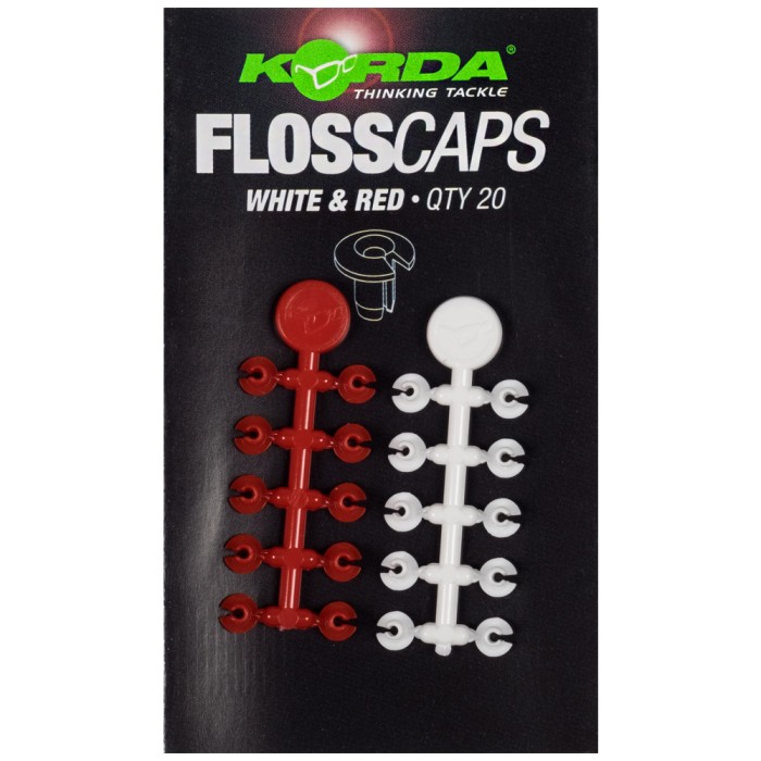 Korda Floss Caps Red and White