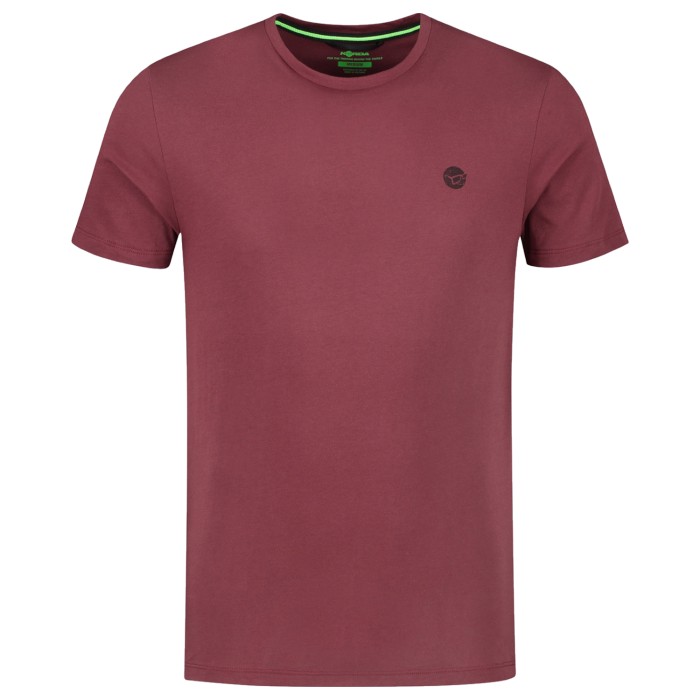 Korda Le Scaley Tee Burgundy Black Print Front
