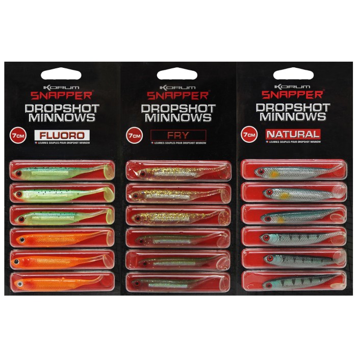 Korum Snapper Drop Shot Minnows 7cm