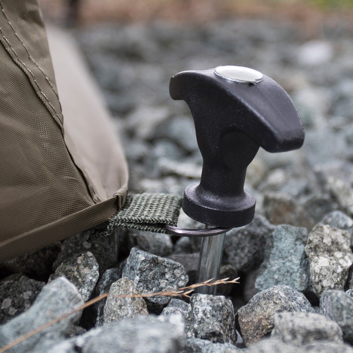 Korum 50inch Graphite Brolly Fishing Shelter Pegging Points