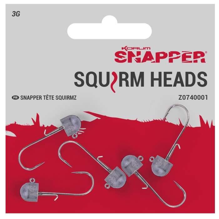 Korum Snapper Squirm Heads Packaging