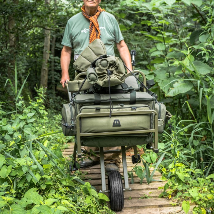 Korum Transition Compact Barrow In Use