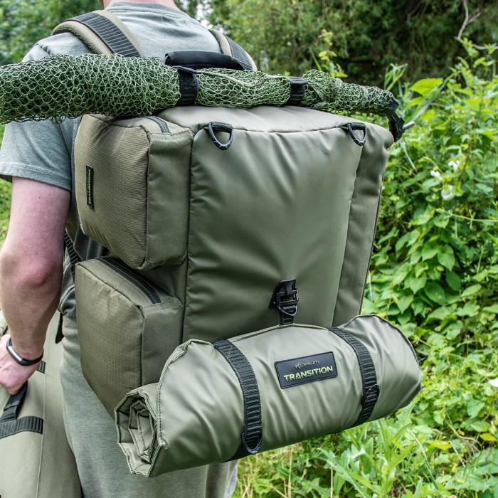 Korum Transition Compact Fishing Ruckbag In Use 1