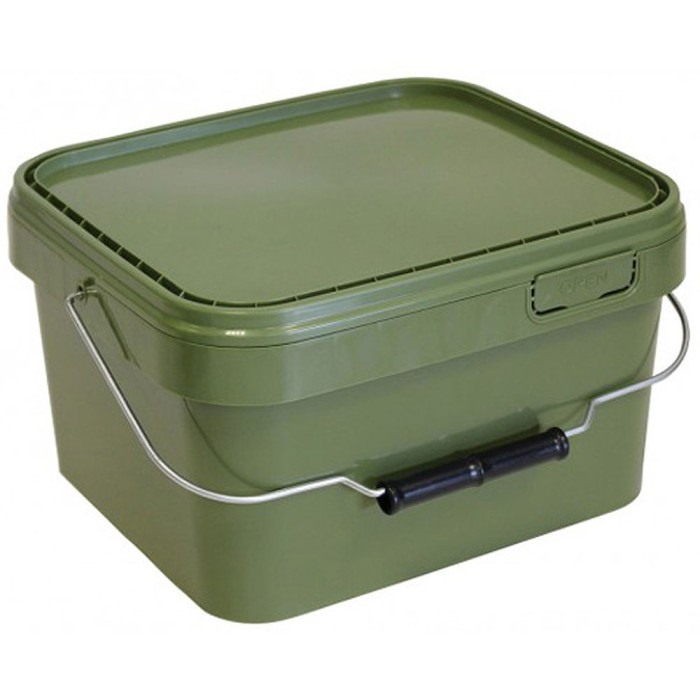 Lemco 10L Square Green Bucket With Internal Tray