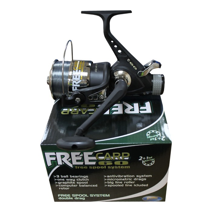 Lineaeffe Free Carp Freespool Reel Size 60 Pre Loaded