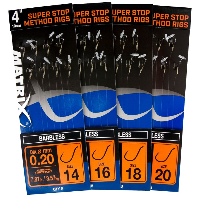 Matrix 4" Super Stop Methed Rigs Barbless