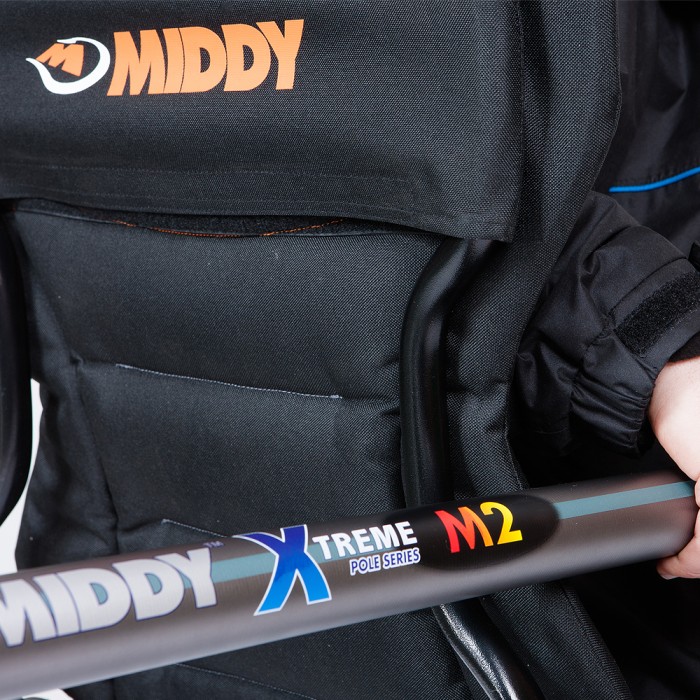 Middy MX-100 Pole/Feeder Reclining Fishing Chair Full Package Close Up 1