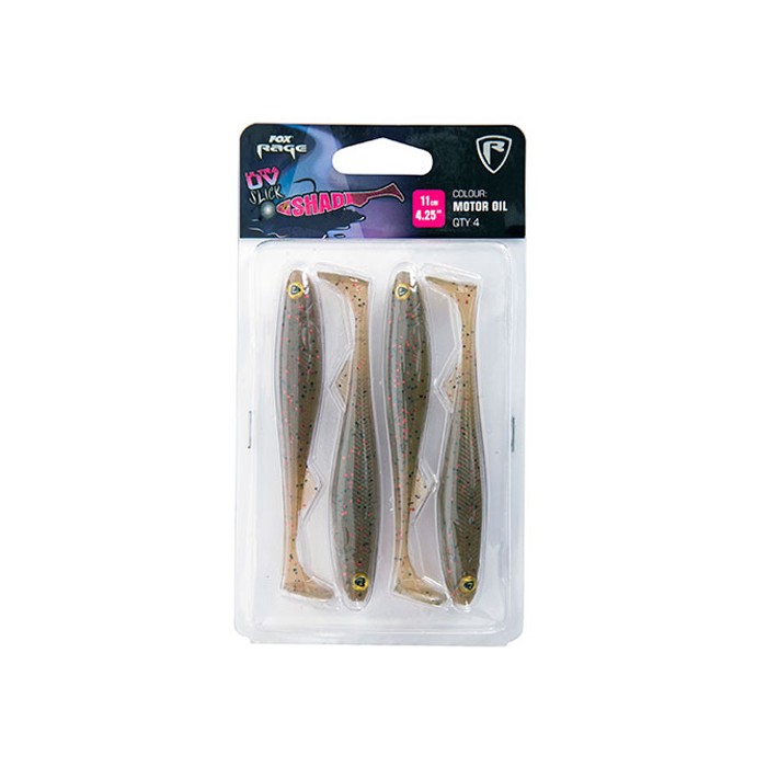 Fox Rage Slick Shad Ultra UV Lures 11cm Motor Oil