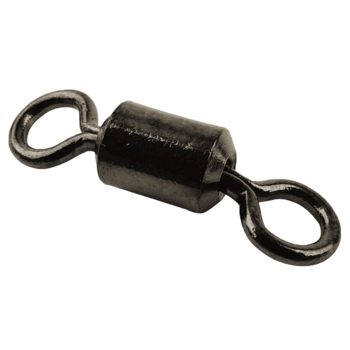 Mustad Black Rolling Swivel with Round Eye