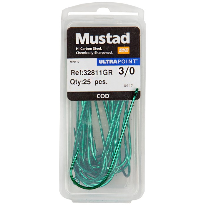 Mustad 32811GR Cod Hooks 3/0