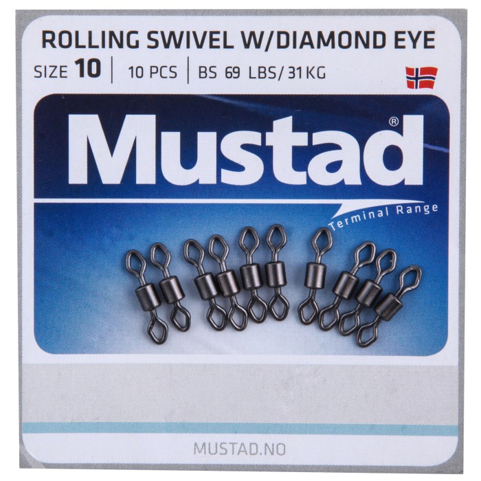 Mustad Rolling Swivel Diamond Eye