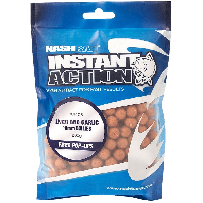 Nash Instant Action Liver And Garlic Boilies 10mm