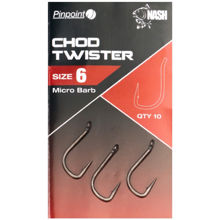 Nash Pinpoint Chod Twister Hooks Micro Barbed