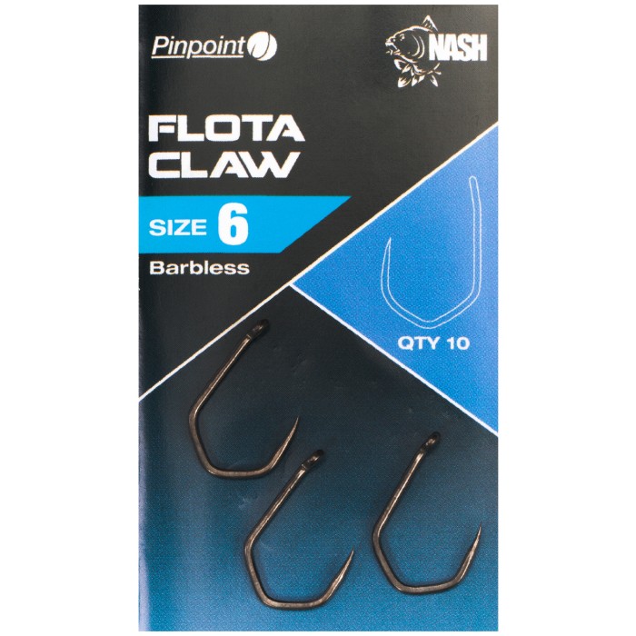 Nash Pinpoint Flota Claw Hooks Barbless